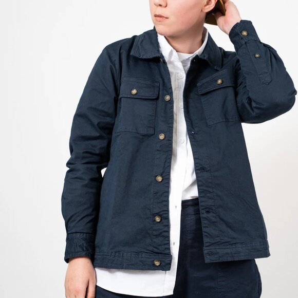 NWOT Peau De Loup Utility Jacket, Navy - Size 8 - Picture 2 of 16